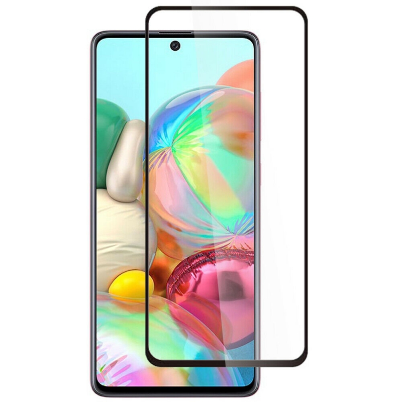 Miếng Kính Cường Lực Full Samsung Galaxy A31 Hiệu Glass ôm sát vào màn hình máy bao gồm cả phần viền màn hình, bám sát tỉ mỉ từng chi tiết nhỏ